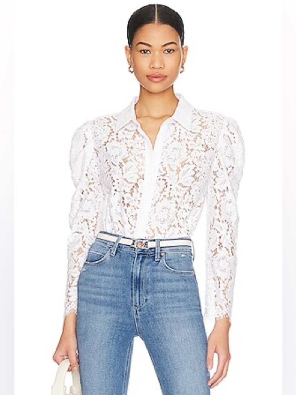 Generation Love Valencia Lace Shirt in White